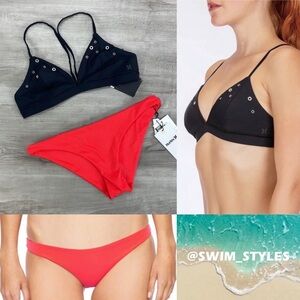 ☀️HURLEY☀️ QD RIB TRI SNAP SURF MOD SURF BOTTOM BIKINI SET